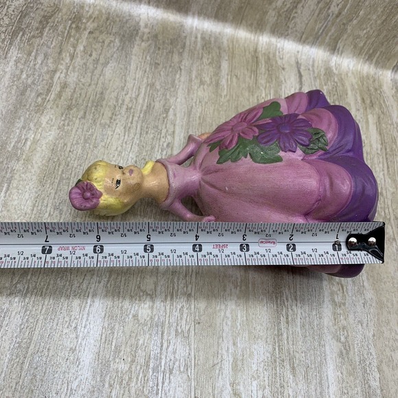 Vintage 7” Hand Painted Ceramic Girl Figurine Piggy Bank Marked‎ Blondie 1981 - Picture 6 of 6